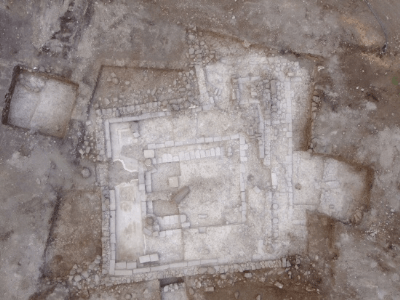 Immagine della sinagoga dall'alto (SkyView)