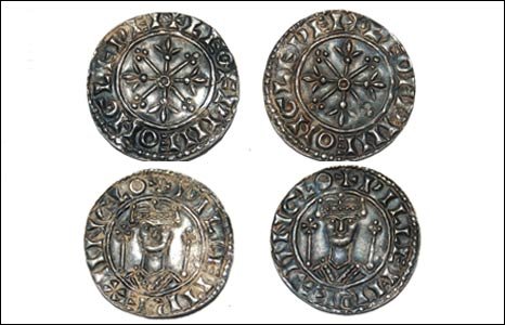Le monete sono dell'epoca di Guglielmo I (BBC)