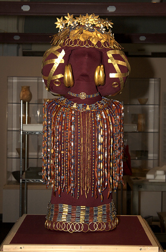 Ricostruzione della gioielleria di Puabi (penn.museum)