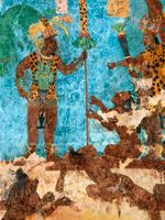 Dettaglio della pittura murale nella sala due (Doug Stern, National Geographic Stock)