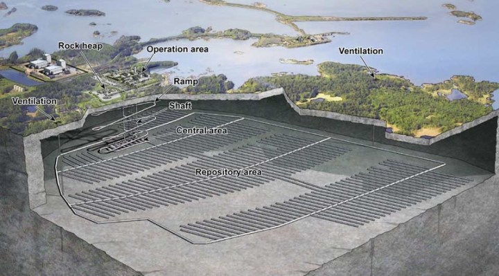 Un deposito di scorie nucleari (SKB)