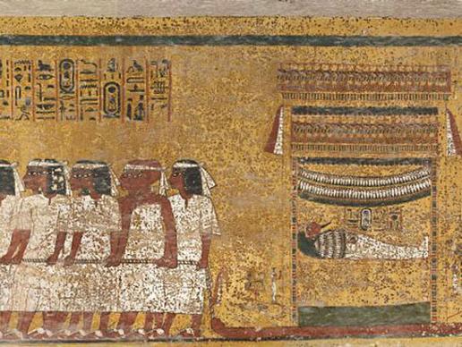 Scena funeraria nella tomba di Tutankhamon (Getty Images. Robert JensenCredi)