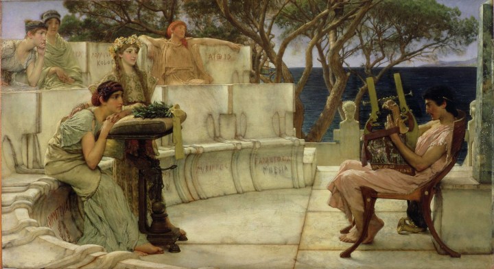 Saffo e Alceo a Mitilene, Lawrence Alma-Tadema (1881) (wikimedia)