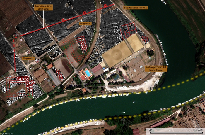 La mappa di Ostia Antica 'segreta' (ANSA)