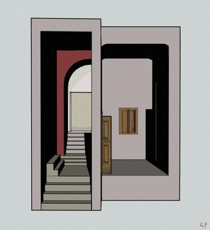 Ricostruzione Vettoriale Insula Occidentalis, Casa di Marco Fabio Rufo, corridoio da ovest, Porta Occidentalis (Suor Orsola Benincasa)