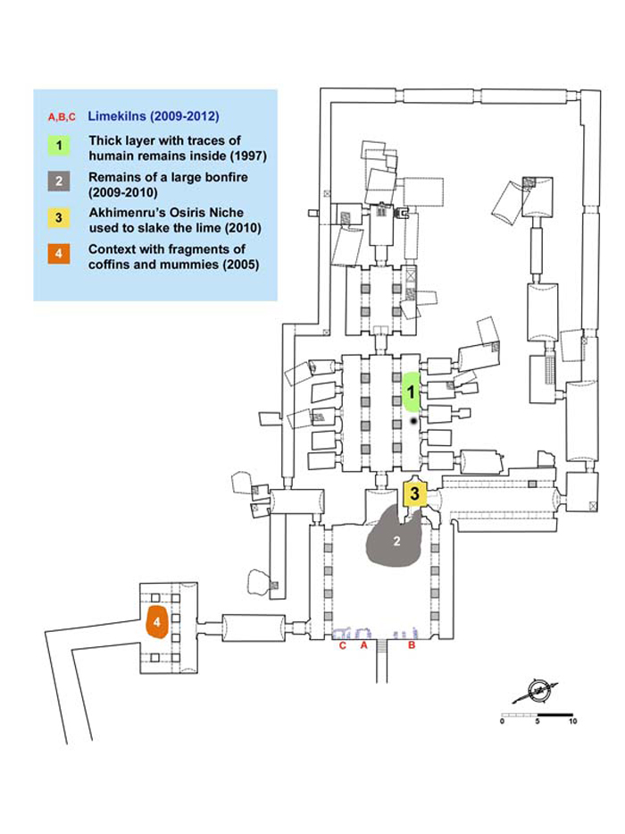 Mappa dello scavo (N. Cijan, Associazione Culturale per lo Studio dell’Egitto e del Sudan ONLUS)