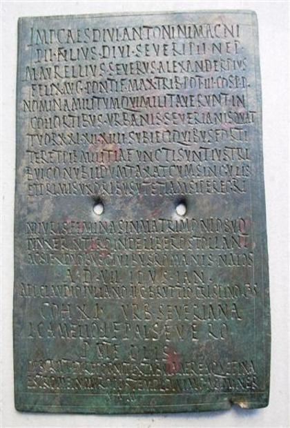 L’antico diploma militare romano (Corriere del Mezzogiorno)