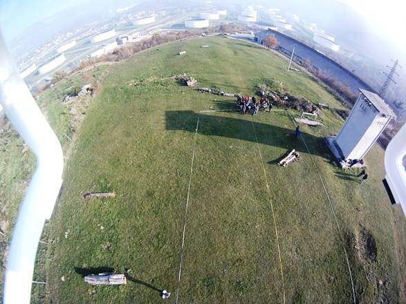 Il campo di Montedoro ripreso da un drone (ICTP e Università di Trieste)