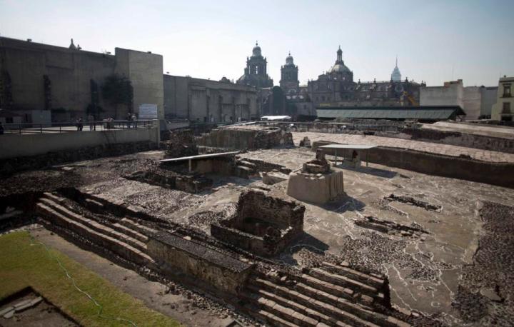 Il sito del Templo Mayor (AP Photo/Eduardo Verdugo)