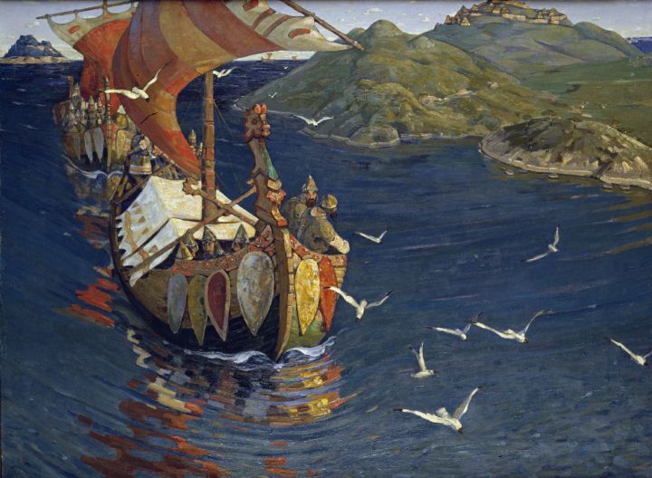 Ospiti da oltremare. Nikolaj Roerich, 1901 (Wikimedia)