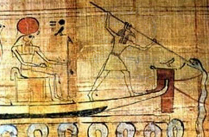 Set mentre trafigge Apopi, rappresentazione del buio e del Caos, Museo Egizio del Cairo (Wikimedia)