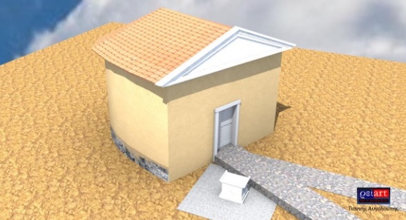 Ricostruzione del presunto monumento funebre e dell'altare (Greek Reporter)