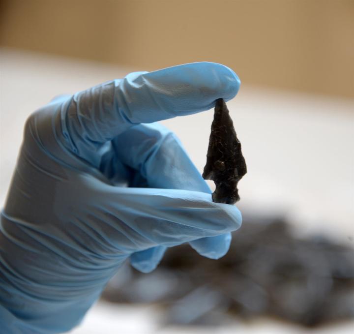 Punta di ossidiana (Héctor Montaño, INAH)